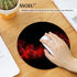 SSOIU Black Background Red Paint Explosion Burst Mouse Pad, Round 200x200x3mm