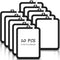 Outus 10 Pcs Mini White Boards, 8.5 x 11'' Double Sided Magnetic Dry Erase Board, Small Colored Whiteboards (Black)