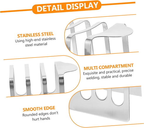 3 ABOOFAN pcs Sliced Bread Stand Rack Elegant Bread Slice Storage for Breakfast Muffins Bagels for Home Bakery Parties