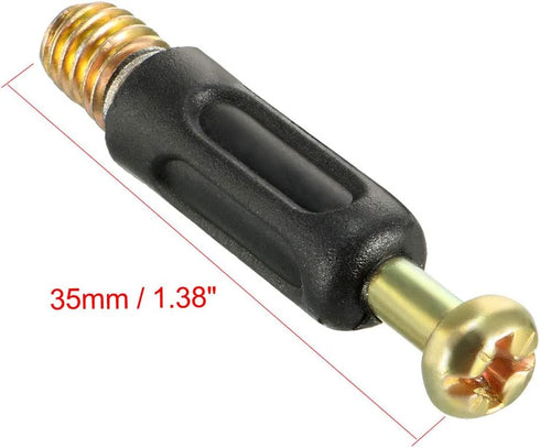 uxcell Furniture Connecting Fittings 6mm Thread Dia Screws 35mm Length Fastener Plastic Covered 10 Pcs by uxcell