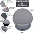 Mouse Pad Leather Wrist Rest Support, Ergonomic Memory Foam Mouse Wrist Rest Pad for Computer Pain Relief, Grey