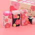 Cauaoa 3 Pcs Pink Lovely Cherry Blossoms Rubber Erasers Sakura Petal Sketch Painting Pencil Correction Tool School