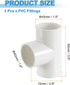 1-1/4" 3 3 Elbow Elbow uxcell PVC Tee, Pcs Way Connector Furniture Grade PVC Tee Pipe Fitting Adapter Corner Fitting