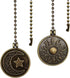 Ceiling Fan Pull Chain Sun Moon Pattern,2 Pcs 12 Inch Beaded Ball