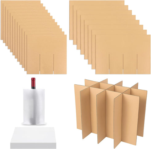 Zelphvt 4 Sets Moving Box Glasses Divider Kits Glass Packing Kits for Moving
