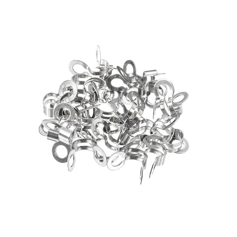 MECCANIXITY Ball Chain Connectors, Stainless Steel Double Ring Clasp for 2.4/3/4.5/6mm Ball Chain, Silver Pack