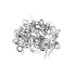 MECCANIXITY Ball Chain Connectors, Stainless Steel Double Ring Clasp for 2.4/3/4.5/6mm Ball Chain, Silver Pack