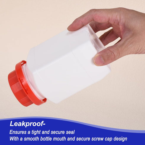 PATIKIL 12 Pcs 60ml Reagent Bottles, HDPE Wide Mouth Round Bottles with Screw Cap for Lab Storage