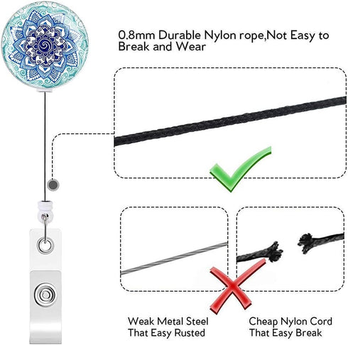 Retractable Badge Holder, Nurse Badge Reels with Clip for Office Worker, Doctor, Nurse