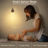 Montford Battery Operated Wall Sconces, Wooden Motion Sensor Night Light Rechargeable Wall Sconce, LED Magnetic Battery