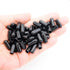 50pcs Rubber Screw Thread Protectors, 3/16 inch ID Round End Cap Covers, Flexible Tube Caps, 15 mm Long (Black)