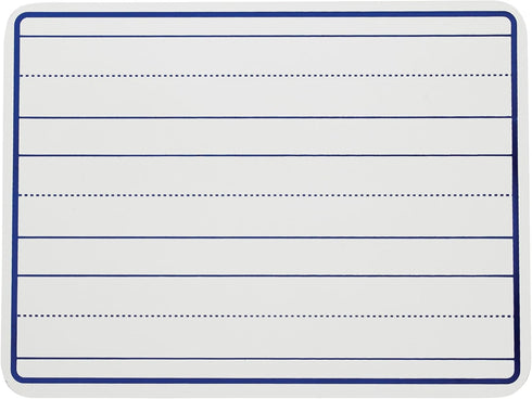 School Smart Lined Dry Erase Boards, 9 x 12 Inches, Pack of 10