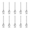 10pcs 14Gauge Stainless Steel Dispensing Needles, 1" All Metal Glue Needle Tube Blunt Tips for Thick Liquids