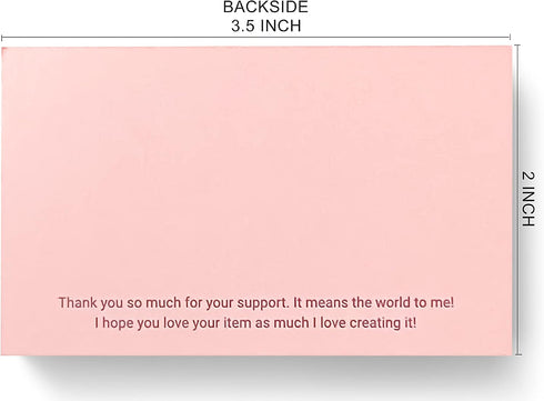 RXBC2011 Package Pack 100 Hey Babe Thank you Card Thanks for your support Cards Insert for online business of pink