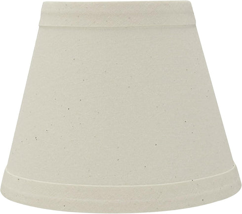 Aspen Creative 32067-6A, 3" 5" 4" Set 6 Hardback Empire Clip-On Chandelier Lamp Shade, Off-White, Top x Bottom x Slant
