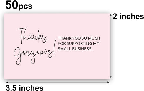 KORTTITALO 50 Thank You for Supporting My Small Business Cards, Appreciation Note Cards,
