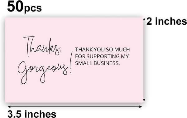 KORTTITALO 50 Thank You for Supporting My Small Business Cards, Appreciation Note Cards,