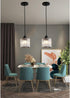 Meimond 1 Bulb Crystal Pendant Lights Black Light Cluster Ceiling,Modern Hanging Light Fixture for Kitchen