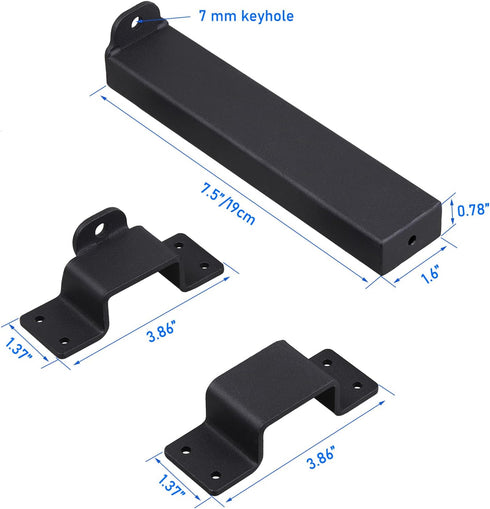 7.5" Heavy Duty Security Slide Latch Lock,with Padlock Hole Adjustable Gate Latch for Wooden Fences Barn Doors