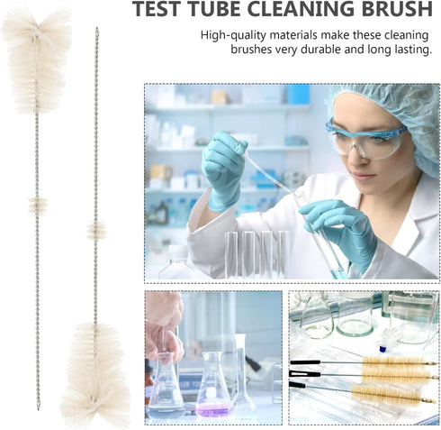 5Pcs Set 10.23In Volume Bottle Brush Test Tube Cleaners with Flexible Bristles for Glass Bottles Straws Lab Flask