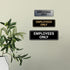 Standard EMPLOYEES ONLY Sign, Blue, Large (1 Pack)