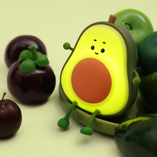 Avocado Night Light, Fruit Night Lamp for Kids Bedroom USB Rechargeable Lamps
