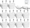 12 Pack European Plug Adapter, US to Europe Type C Plug Adapter, Travel Adapter for European Wall Outlets