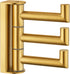 Angle Simple 3 Arms Towel Hook, Brushed Gold 304 Stainless Steel Swivel Triple Towel Holder, Wall Mount