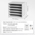 VEVOR Office Mailbox Literature Organizers, 5 Compartments with Adjustable Shelves, Wood Sorter 13.9x12x13 inches, White