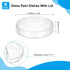 PATIKIL 120mm High Borosilicate Glass Petri Dishes - 5 Pcs Petri Plates with Lids for Lab Science Experiments