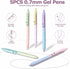 GUGUKUKU 56PCS Set 0.7mm 0.5-0.7mm, Aesthetic School Supplies Cute Stationary with Large Pencil Case, Stylus Ballpoint