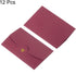 PATIKIL Mini Envelopes, 12 Pack Small Gift Card Holders for Wedding Birthday Invitations, Retro Gold Heart (Purple Red)
