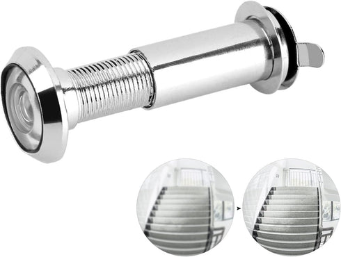 Zinc Alloy Door Viewer Peephole, 220 Degree Heavy Duty Privacy Cover with Wide Viewing Angle for Home Office Satin