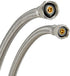 Eastman 12 inch Steel-Flex Faucet Connector, 1/2 Inch FIP x 1/2 Inch Compression, Braided Stainless Steel