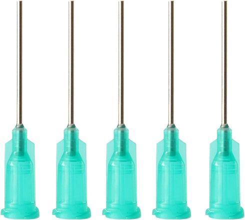 100PCS Syringe Dispensing Needles With Luer Lock 18 Ga x 1 Inch Length Industrial Unsterilized Blunt Tip