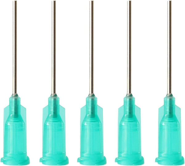 100PCS Syringe Dispensing Needles With Luer Lock 18 Ga x 1 Inch Length Industrial Unsterilized Blunt Tip