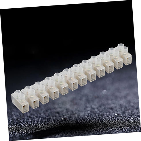 20pcs 12-Position 10a Terminal Strip High-Toughness Plastic Brass Firmware Electrical Wire Terminal Connector