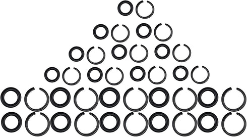 10 Sets 3/8" and 10 Sets 1/2" Impact Retaining Ring Wrench Socket Clip with O-Ring for Milwaukee Electric Wrench
