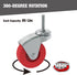 BIG RED 2.5 Inch Stem Caster Wheels Set of 6, Heavy Duty 360 Degree Swivel Stem Casters