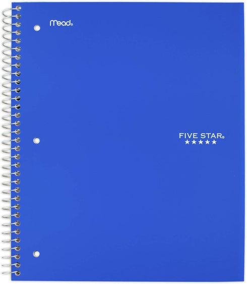 Five Star Wirebound Notebook - 1-Subject, 100-Count, Wide Rule, Royal Blue (72023)