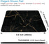 Marble Mouse Pad - Black & Gold, Modern Marbling, Non-Slip Rubber Base for Wireless Laptop