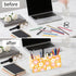 Generic 4 Cute Spring Flowers Bright Yellow Pen and Pencil Organizer Acrylic Straw Holder Markers Organizer Cat Pen