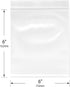 Plymor 6" x 6" Reclosable Plastic Bags (Pack of 200), 6 Mil Industrial Duty Zipper