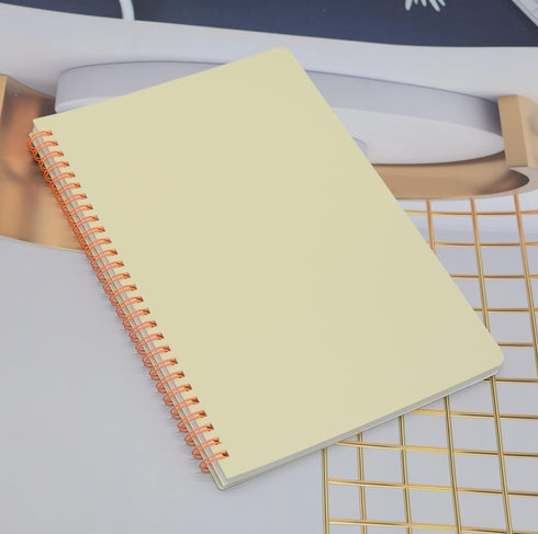 Yansanido Spiral Notebook, 4 Pcs B5 Thick Plastic Hardcover, 9.8x6.9 Inch, 80 Sheets Journal for School Office