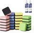 loukin Mini Magnetic Dry Erase Eraser 24 Pack with 2 Bottles of 3.4 oz Whiteboard Cleaner for Classroom & Office