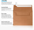 LUXPaper A2 Invitation Envelopes | 4 3/8" x 5 3/4" | Copper Metallic | 80lb. Text | 50 Qty | Peel & Press