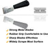 Razor Blades Metal Scraper Tool - Long Handheld Glass Scraper with 20 PCS Single Edge Replacement Blades