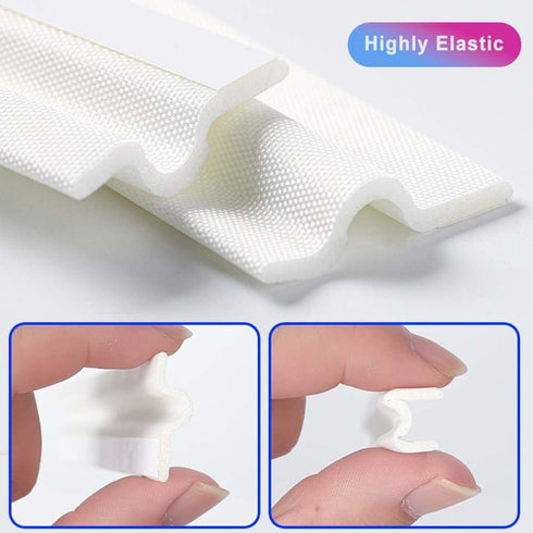 118 Inch Self Adhesive Window Draft Stopper Foam Seal Strip, Door Side Weather Stripping, Soundproof Insulation (White,