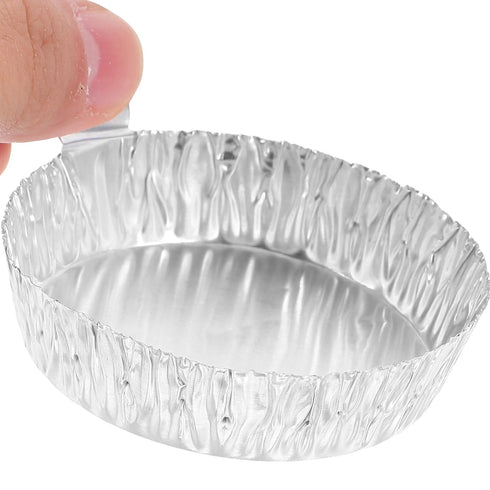 100 Pcs Weigh Boats Lab Tray, 42ml Aluminum Round Dishes for Scale Mixing Liquid and Powder