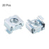 uxcell 1/4-20 20Pcs Cage Nut, Snap-in Cage Nuts, Carbon Steel Zinc Plated Metric Nut for Server Rack Cabinet, Silver